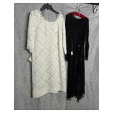 1960S WHITE COTTON LACE DRESS WITH BELL SLEEVES