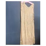 BEADED FLAPPER DRESS BEIGE IN COLOR 1920 INCH
