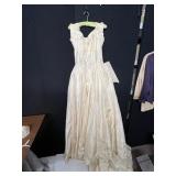 WEDDING GOWN BLUSH TAFFITA PEARLS & FLOWERS