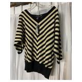 NEW BLACK GOLD XL GRACE STRIPED SWEATER TOP