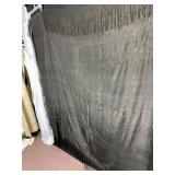 VINTAGE BLACK SILK PIANO SCARF WITH ALL AROUND