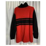 UNITED COLORS OF BENNINGTON BLACK/RED SWEATER