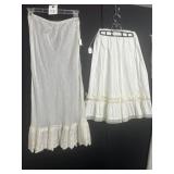 HALF SLIP WITH RIBBON AND LACE ELASTIC 28 INCH