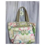 COACH LOGO PASTEL COLORS TOTE PURSE A06K-247