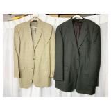 JOS BANK SIZE 44 X LONG SILK WOOL BLEND SUIT