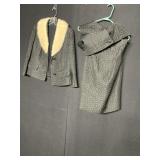 FERRAZZO BY GOLET 3 PC SUIT MINK COLLAR JACKET