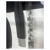 ANTIQUE VELVET SASH AND NET BEADED FRINGE 100