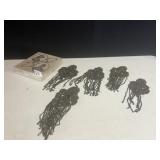VICTORIAN ERA SEED BEADING APPLIQUES 5 PIECES 7