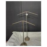 TWO ANTIQUE DISPLAY STANDS ONE NEEDS A SCREW TO