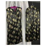 TWO PIECE ORIENTAL DRESS AND FULL-LENGTH LINED