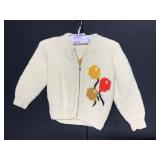 HAND KNIT WINNIE THE POOH ZIPPER FRONT CHILDS