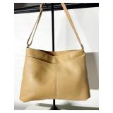 COACH BEIGE HANDBAG ZIPPER CLOSE ADJUSTABLE STRAP