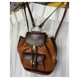 TWO TONE BROWN BACKPACK MARINO ORLANDI ITALY