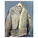 CUSTOMS MADE VINTAGE SUEDE LEATHER JACKET OPEN