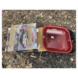 OUTSIDE PORTABLE GRILL APPEARS USED 1X