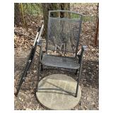2 COLLAPSABLE METAL OUTDOOR CHAIRS