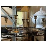 TUREEN, CANDLE HOLDERS