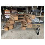 4 LARGE WOODEN HORSESHOE WOOD WORKING CLAMPS