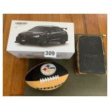 STEELER FOOTBALL, STI CAR MODEL, GERMAN BIBLE