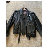 SIZE 42 BIKERS LEATHER STUFF JACKET ZIPPER