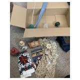 TOWELS, DOLLIES, FISHING REEL, PORCELAIN URINAL