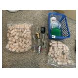 SHOT GLASSES AND WINE CORKS