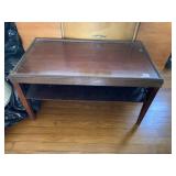 WOOD TABLE W/ LOWER SHELF