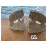 PAIR OF ELEPHANT BOOKENDS