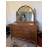 1930 WALNUT DRESSER W/ MIRROR