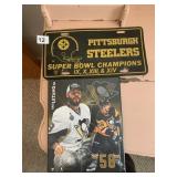 PITTSBURGH STEELERS LICENSE PLATE AND PENGUINS
