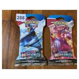TWO SEALED POKï¿½MON TRADING CARD PACKS SWORD IN