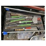 FILES, PIPE WRENCH, PUTTY KNIFE, ETC.