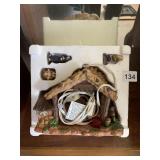 NATIVITY SET W/ FIGURES, AND LIGHT