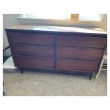 6 DRAWER WALNUT DRESSER
