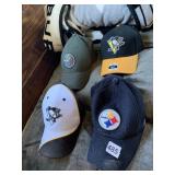 STEELER AND PENGUINS HATS GROUP 4