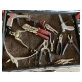 CONTENTS OF DRAWER PLIERS AND OTHER HOSE PLIERS