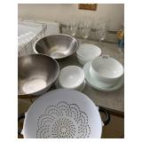 STAINLESS BOWLS, PLATES, ETC.