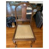 WALNUT CHAIR W/ UPHL. SEAT
