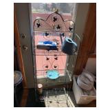 METAL PLANT STAND, WATER CAN, ETC.