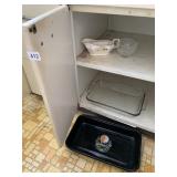 SERVING TRAY AND PYREX BAKING DISH, GRAVY BOAT