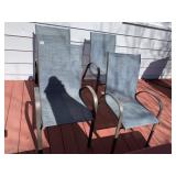 4 STACKING CHAIRS