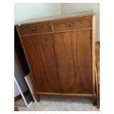 WARDROBE W/ 2 DRAWER TOP AND PULL-OUT DRAWERS