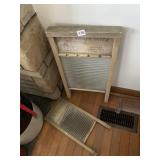 WOOD WASH BOARD, AND SMALL WASH BOARD