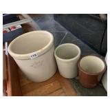 CROWN MARK CROCK AND 2 OTHER CROCKS