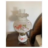 HAND PAINTED LAMP W/ SHADE