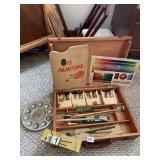 ART SUPPLY BOX W/ SUPPLIES