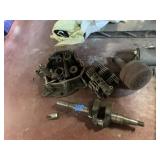 MISC PARTS OFF A LAWN MOWER CRANK AND AIR COOLED