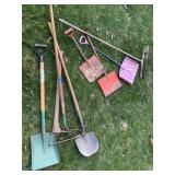FLAT AND ROUNDED SHOVEL GRAVEL RAKE