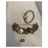 WRISTWATCH AND COIN BRACELET