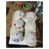 6 CHRISTMAS LIGHT UP ORNAMENTS